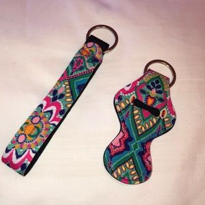 Keychain chapstick holder